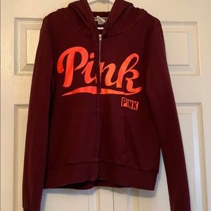 VS Pink zip hoodie